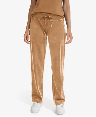 Calvin Klein Women's Velour Wide-Leg Pants