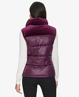 Calvin Klein Women's Velvet Trim Puffer Vest