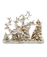 Slickblue Deer and Trees Decoration – Elegant Holiday and Winter Accent for Home and Garden