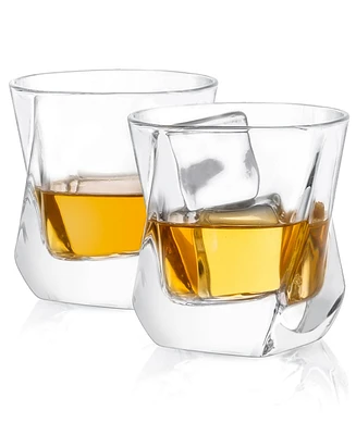 JoyJolt Aurora Whiskey Glasses, Set of 2