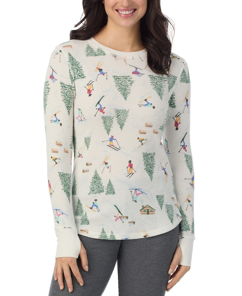 Cuddl Duds Cozy Stretch Thermal Crewneck Top