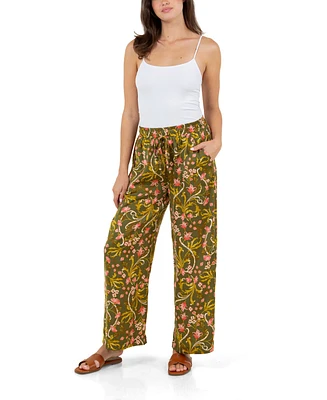 Fever Women's Print Drawstring Pant