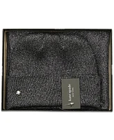 Kate Spade New York Women's Metallic Beanie & Scarf Boxed Gift Set