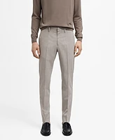 Mango Men's Stretch Fabric Super Suit Pants