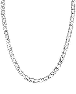 Bulova Marc Anthony Men's Polished Link 22" Chain Necklace in Sterling Silver-Plate, BVC1062