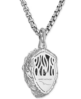 Bulova Marc Anthony Men's Diamond Lion Pendant Necklace (1/10 ct. t.w.) in Sterling Silver-Plate, 24" + 2" extender, BVP1071