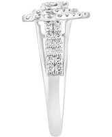 Effy Diamond Heart Halo Cluster Ring (1-1/20 ct. t.w.) in 14k White Gold