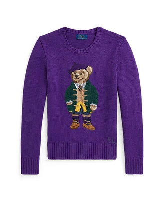 Polo Ralph Lauren Big Girls Bear Crewneck Sweater