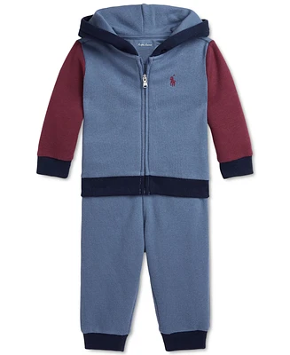 Polo Ralph Lauren Baby Colorblocked Fleece Hoodie & Pants Set