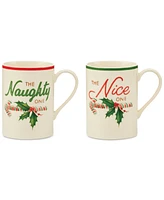 Lenox Naughty & Nice Mugs, Set of 2