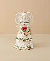 Lenox 2024 Holiday Angel Bell Holding Flowers Ornament