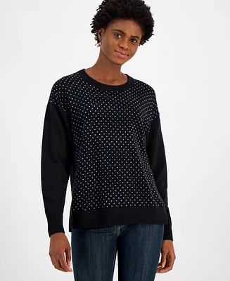 Michael Kors Women's Studded Crewneck Sweater