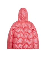 WeatherTamer Big Girls Iridescent Foil Puffer Jacket