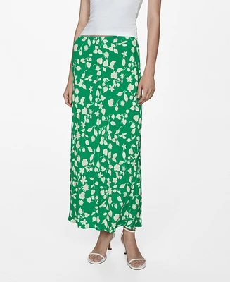 Mango Women's Printed Long Skirt