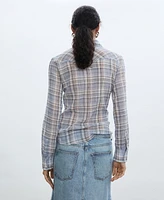 Mango Women's Check Cotton Shirt
