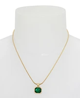 Steve Madden Faux Stone Gem Pendant Necklace