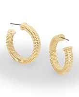 Steve Madden Gold Omega Hoop Earrings