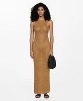 Mango Women's Openwork Lurex Dress