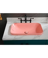 Streamdale Furniture Art Basi Ceramic Self-Rimming Oval Vanity Sink (24" x 14.5" x 5.8")