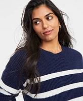 On 34th Women's Chunky-Knit Crewneck Sweater, Created for Macy's