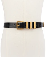 Michael Kors Women's Gold-Tone Leather Belt