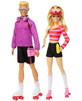 65th Anniversary Barbie Fashionistas, 2 Dolls, 6 Accessories Set, Roller-Skating Theme - Multi