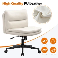 Cloud Comfort Office Chair: Pu Padded, Rocking, Wheels