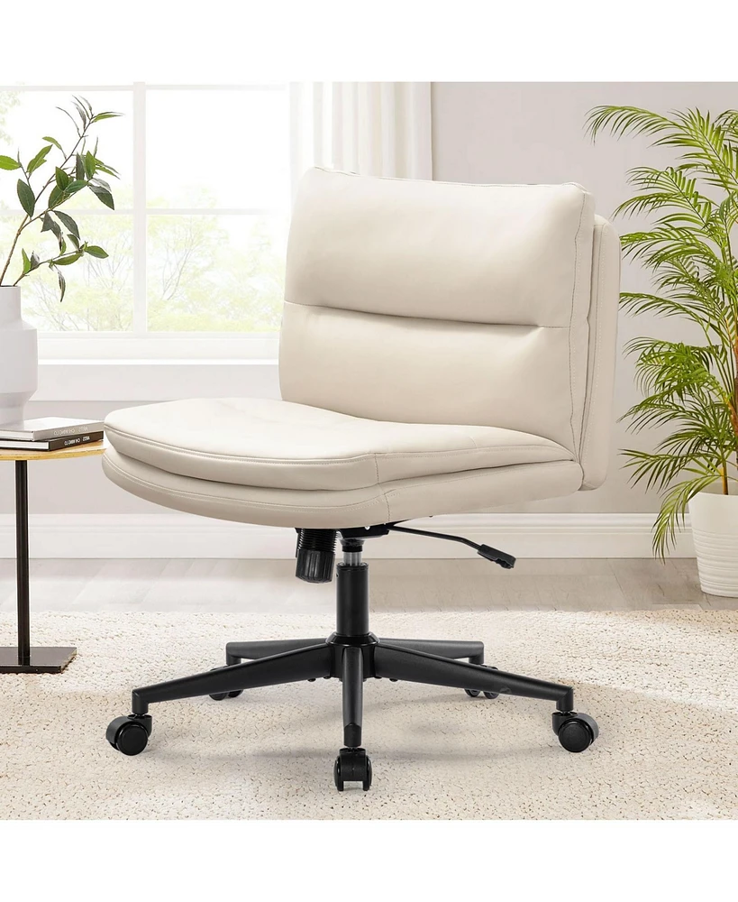 Streamdale Furniture Cloud Comfort Office Chair: Pu Padded, Rocking, Wheels