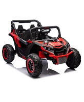 Streamdale Furniture 24V Kids Ride-On Utv: Remote Control, Suspension, Safety Features, Multimedia, Storage