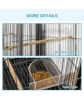 Streamdale Furniture Spacious and Mobile Bird Cage with Easy Cleaning and Access