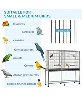 Streamdale Furniture Spacious and Mobile Bird Cage with Easy Cleaning and Access