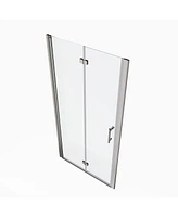 1 3/8" Adjustable Universal Pivot Shower Door with 1/4" Tempered Glass