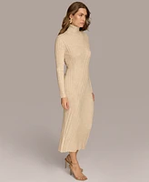 Donna Karan New York Women's Rib Knit Turtleneck Sweater Dress