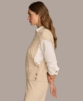 Donna Karan New York Women's Cable-Knit Sweater Vest