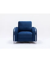 Simplie Fun Wenona Chair, Blue Velvet