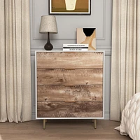4-Drawer Dresser with Metal Legs, Anti-Tip Device
