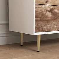 4-Drawer Dresser with Metal Legs, Anti-Tip Device