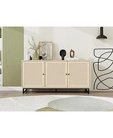 Streamdale Furniture 3 Door Cabinet, Sideboard Accent Cabinet, Storage Cabinet For Living Room, Hallway Entryway Kitchen