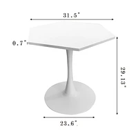 Streamdale Furniture Modern Hexagonal Coffee Table with Mdf Top and Metal Base