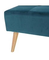 Versatile Square Ottoman with Tufted Top for Seating or End Table