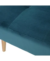 Versatile Square Ottoman with Tufted Top for Seating or End Table