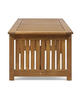 Simplie Fun Acacia Wood Coffee Table with Brown Patina Finish