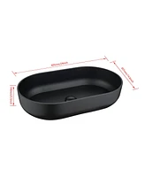 Streamdale Furniture 24x14x5.5 Matte Shell Bathroom Sink