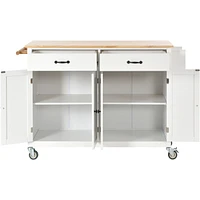 Wood Top Kitchen Island Cart