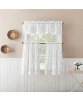 No. 918 Allerton Embroidered Trellis Rod Pocket Kitchen Single Curtain Valance, 52" x 14"