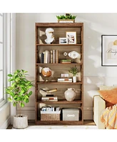 Tribesigns 6-Tier Bookcase, 70-Inch Tall Freestanding Bookshelf with Storage Shelves, Open Bookcase Wood Display Shelving Unit for Living Room Bedroom