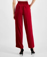 Anne Klein Women's High Rise Wide-Leg Pull-On Pants