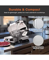 Yescom 10" Blade Commercial Meat Slicer Deli Food Cheese Veggies Kitchen Restaurant 240w 530RPM