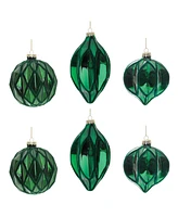 Slickblue Set of 6 Holiday Ornaments for Festive Decorating