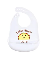 Hudson Baby Unisex Infant Silicone Bibs 3pk, Pizza, One Size